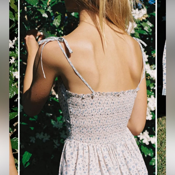 NWT Christy Dawn The Lia Blue Tulip Blue and White Floral Midi Dress large - Picture 5 of 17